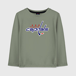 Лонгслив хлопковый детский Washington Capitals, цвет: авокадо