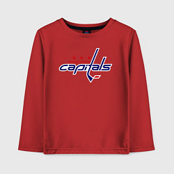 Лонгслив хлопковый детский Washington Capitals, цвет: красный