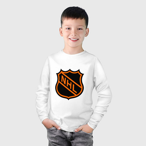 Детский лонгслив NHL / Белый – фото 3