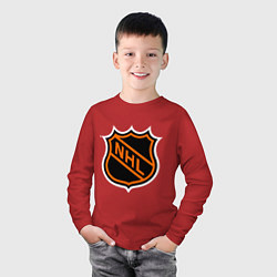 Лонгслив хлопковый детский NHL, цвет: красный — фото 2