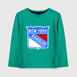 Лонгслив хлопковый детский New York Rangers, цвет: зеленый