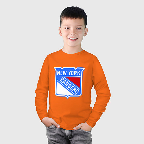 Детский лонгслив New York Rangers / Оранжевый – фото 3