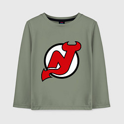 Лонгслив хлопковый детский New Jersey Devils, цвет: авокадо