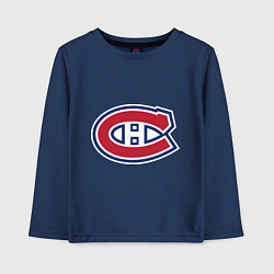 Лонгслив хлопковый детский Montreal Canadiens, цвет: тёмно-синий