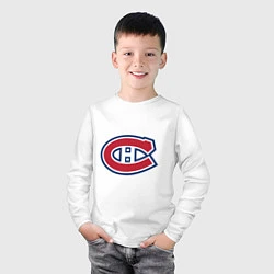 Лонгслив хлопковый детский Montreal Canadiens, цвет: белый — фото 2