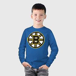Лонгслив хлопковый детский Boston Bruins, цвет: синий — фото 2