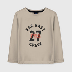 Лонгслив хлопковый детский Far East 27 Crew, цвет: миндальный