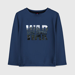 Лонгслив хлопковый детский War never changes, цвет: тёмно-синий