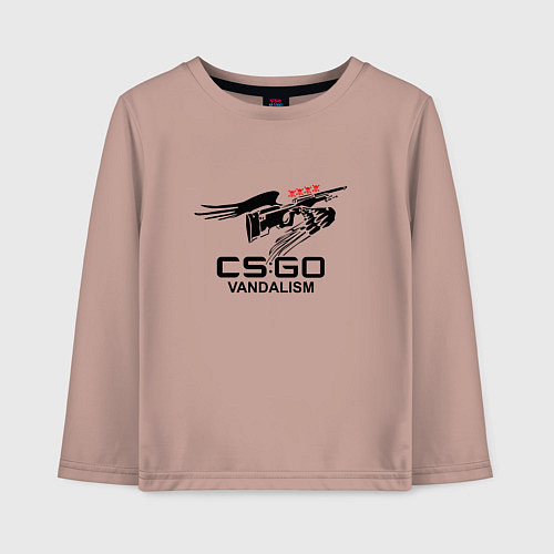 Детский лонгслив CS:GO Vandalism / Пыльно-розовый – фото 1