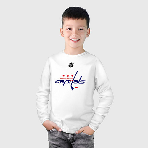 Детский лонгслив Washington Capitals: Ovechkin 8 / Белый – фото 3