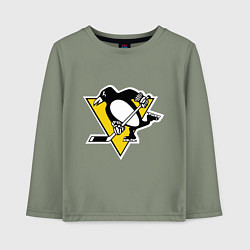 Лонгслив хлопковый детский Pittsburgh Penguins: Malkin 71, цвет: авокадо
