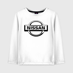 Лонгслив хлопковый детский Nissan club, цвет: белый