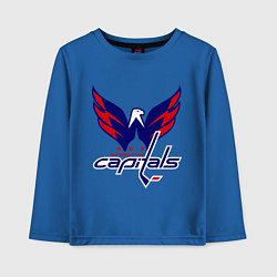 Лонгслив хлопковый детский Washington Capitals: Ovechkin, цвет: синий