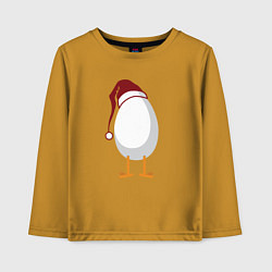 Лонгслив хлопковый детский Яйцо крутое в шапке 2017, цвет: горчичный