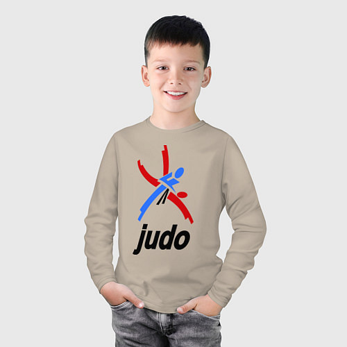 Детский лонгслив Judo Emblem / Миндальный – фото 3