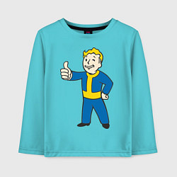 Лонгслив хлопковый детский Fallout Boy, цвет: бирюзовый