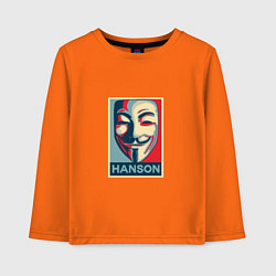 Лонгслив хлопковый детский Hanson Poster, цвет: оранжевый