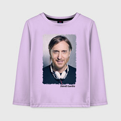 Лонгслив хлопковый детский David Guetta, цвет: лаванда