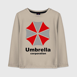 Лонгслив хлопковый детский Umbrella corporation, цвет: миндальный