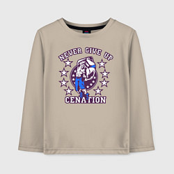 Лонгслив хлопковый детский WWE Never Give Up, цвет: миндальный
