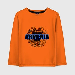 Лонгслив хлопковый детский Армения, цвет: оранжевый