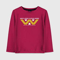 Лонгслив хлопковый детский Weyland-Yutani, цвет: маджента