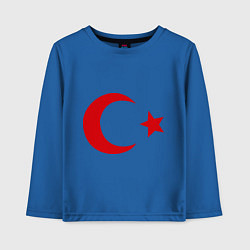 Лонгслив хлопковый детский Турция, цвет: синий