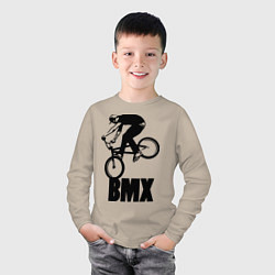 Лонгслив хлопковый детский BMX 3, цвет: миндальный — фото 2