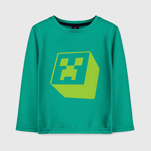 Детский лонгслив Green Creeper / Зеленый – фото 1