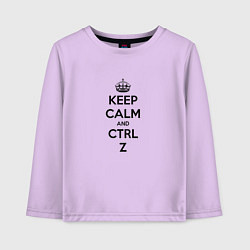 Детский лонгслив Keep Calm & Ctrl + Z