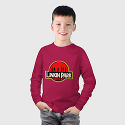 Лонгслив хлопковый детский Linkin Park: Jurassic Park, цвет: маджента — фото 2