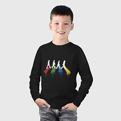 Лонгслив хлопковый детский Beatles Color, цвет: черный — фото 2