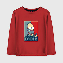 Лонгслив хлопковый детский D'oh Poster, цвет: красный