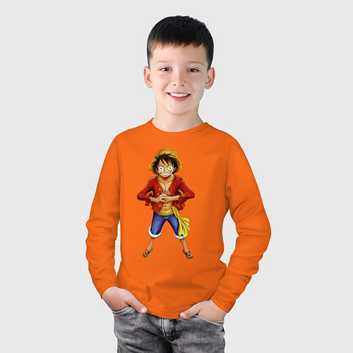 Детский лонгслив Ван-Пис / Оранжевый – фото 3