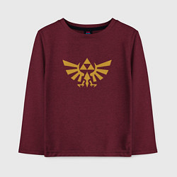 Лонгслив хлопковый детский The Legend of Zelda, цвет: меланж-бордовый