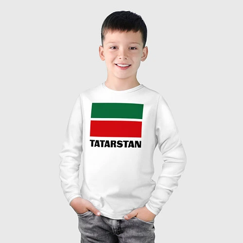 Детский лонгслив Флаг Татарстана / Белый – фото 3