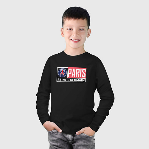 Детский лонгслив Paris Saint-Germain - New collections / Черный – фото 3