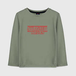 Лонгслив хлопковый детский Stranger Things, цвет: авокадо
