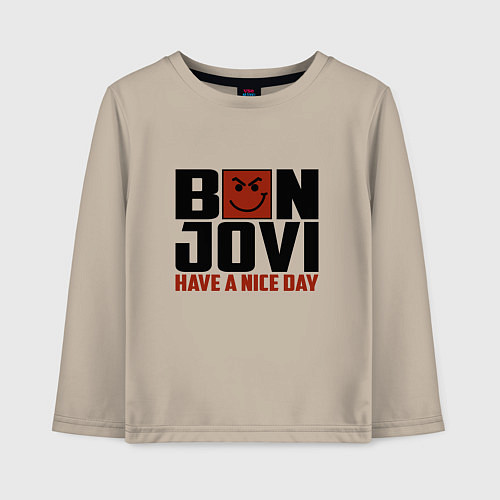 Детский лонгслив Bon Jovi: Nice day / Миндальный – фото 1