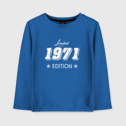 Лонгслив хлопковый детский Limited Edition 1971, цвет: синий