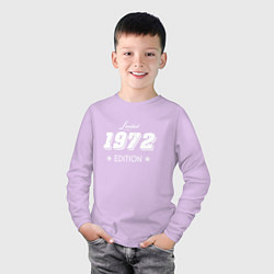 Лонгслив хлопковый детский Limited Edition 1972 цвета лаванда — фото 2