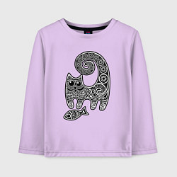 Детский лонгслив Кот3