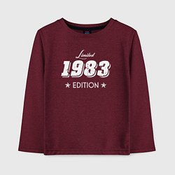 Лонгслив хлопковый детский Limited Edition 1983, цвет: меланж-бордовый
