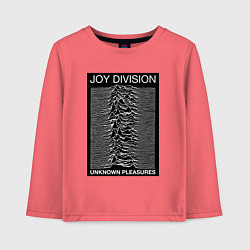 Лонгслив хлопковый детский Joy Division: Unknown Pleasures, цвет: коралловый