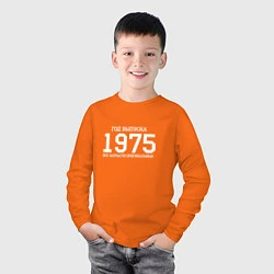Лонгслив хлопковый детский Год выпуска 1975, цвет: оранжевый — фото 2