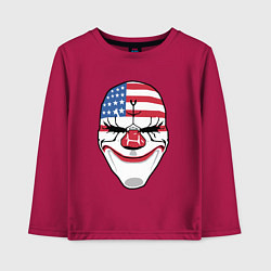 Лонгслив хлопковый детский American Mask, цвет: маджента