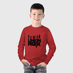 Лонгслив хлопковый детский Linkin Park, цвет: красный — фото 2