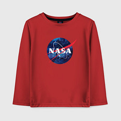 Лонгслив хлопковый детский NASA: Cosmic Logo, цвет: красный