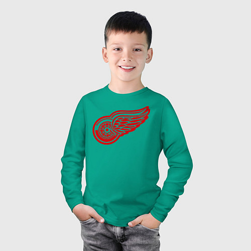 Детский лонгслив Detroit Red Wings: Pavel Datsyuk / Зеленый – фото 3