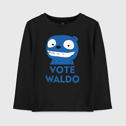 Детский лонгслив Vote Waldo / Черный – фото 1